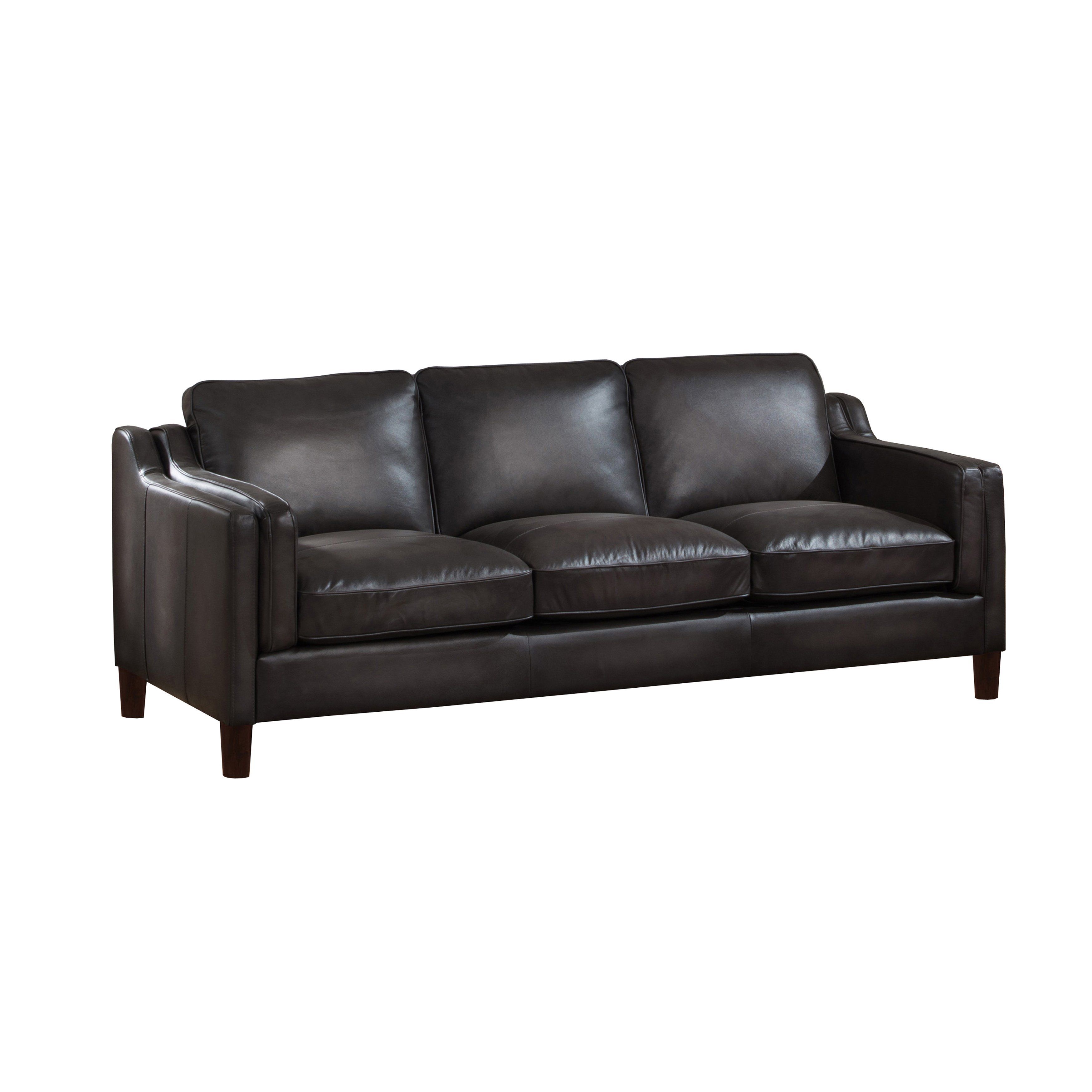 Shop Ames Premium Hand Rubbed Grey Top Grain Leather Sofa And Two In Ames Arm Sofa Chairs (View 12 of 25)