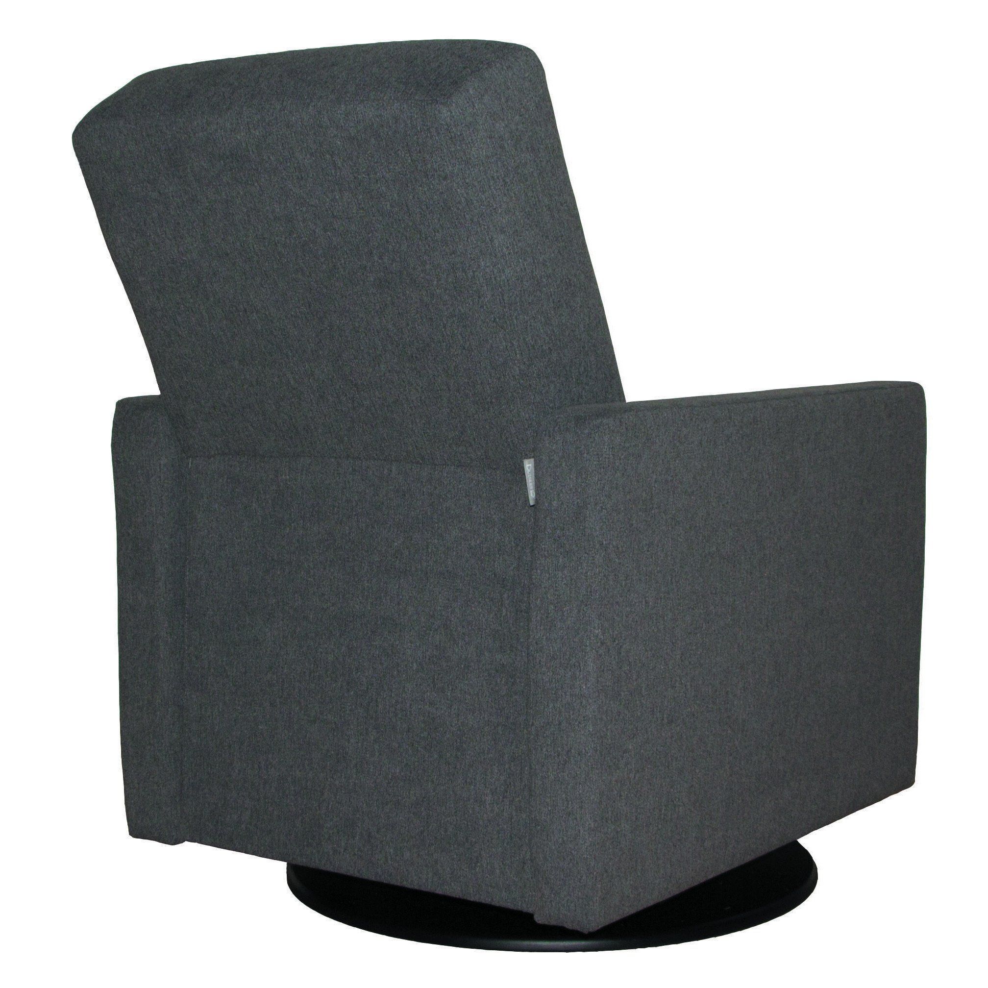 Shop Dutailier Lungo Upholstered Dark Grey Swivel Glider – Free Pertaining To Dark Grey Swivel Chairs (View 24 of 25)