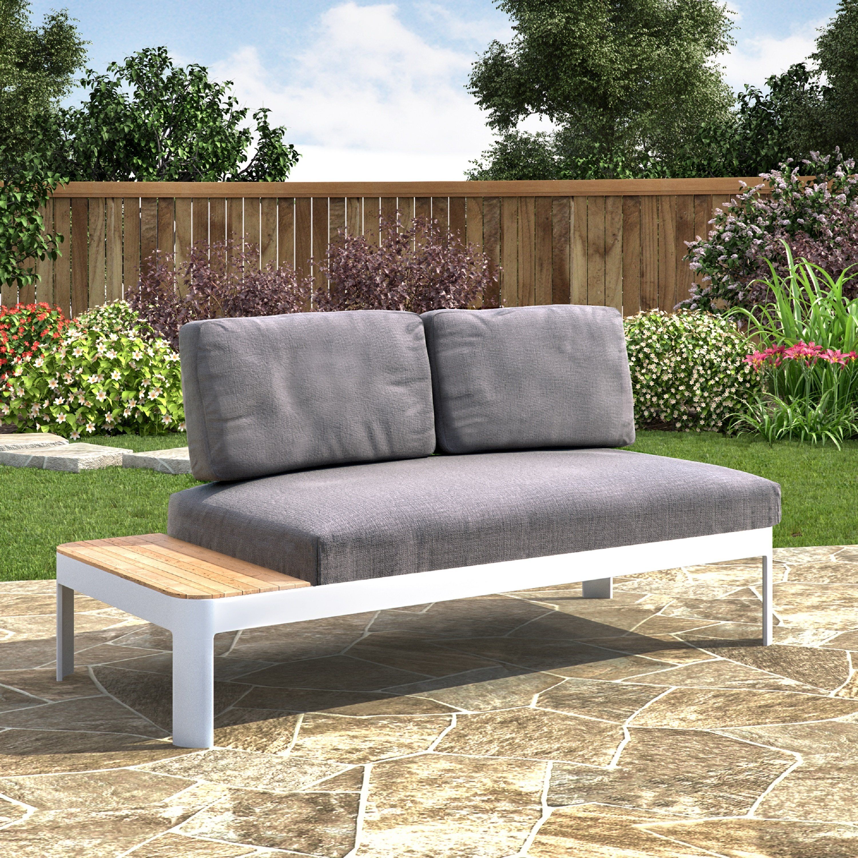 Shop Harper Blvd Camelia Aluminum Outdoor Convertible Lounger Intended For Harper Down Oversized Sofa Chairs (View 18 of 25)