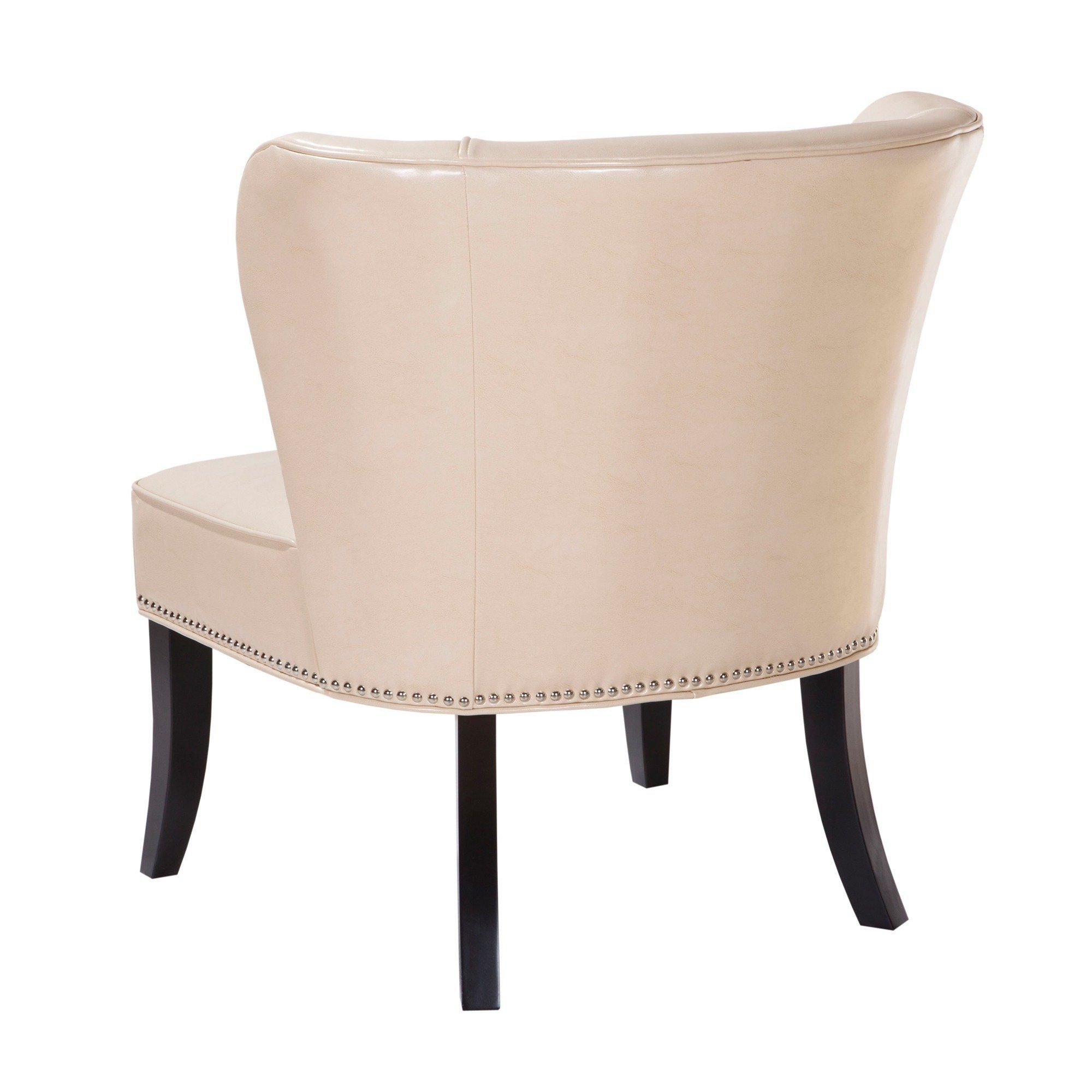 Shop Madison Park Sheldon Concave Back Armless Chair–ivory – Free Within Sheldon Oversized Sofa Chairs (View 11 of 25)