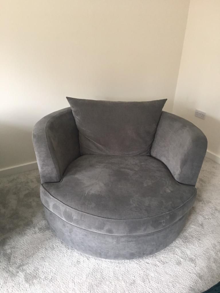 Sofa And Swivel Chair Dfs. Grey | In Northfield, West Midlands | Gumtree Throughout Grey Swivel Chairs (Photo 2 of 25)
