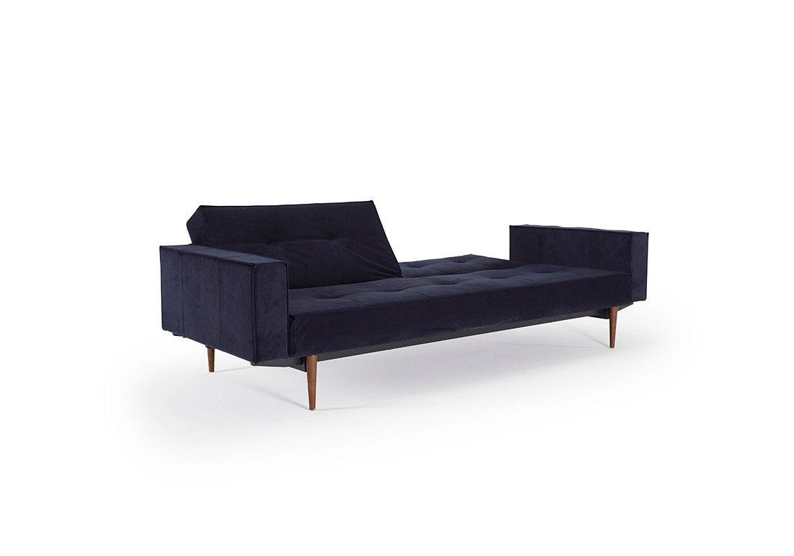 Splitback Sofa Bed With Armrests – Light Wood Regarding Liv Arm Sofa Chairs (View 21 of 25)