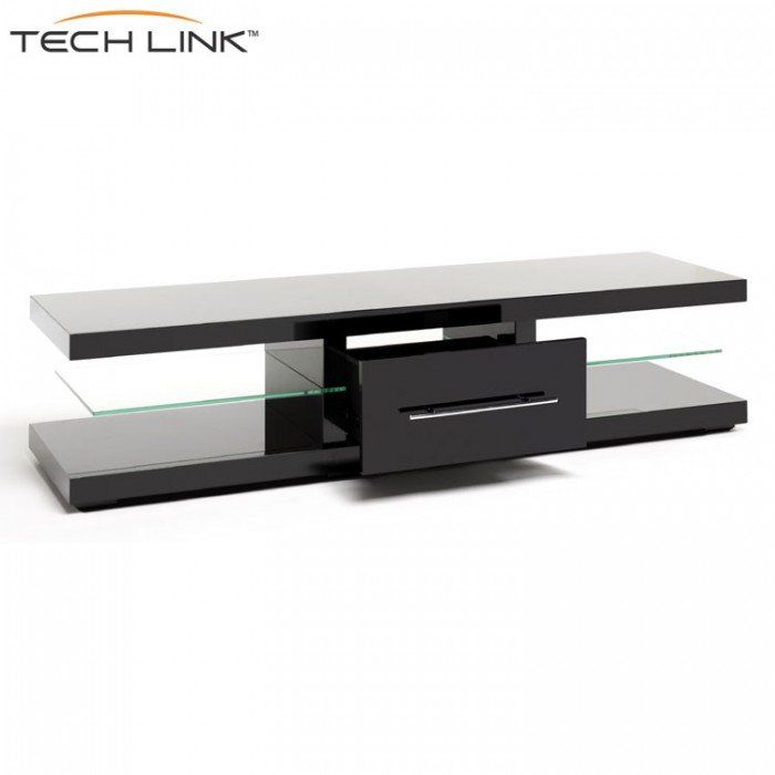 Techlink Ec150b Echo Xl Piano Gloss Black Tv Stand (405705) Intended For Well Liked Shiny Black Tv Stands (Photo 6854 of 7825)