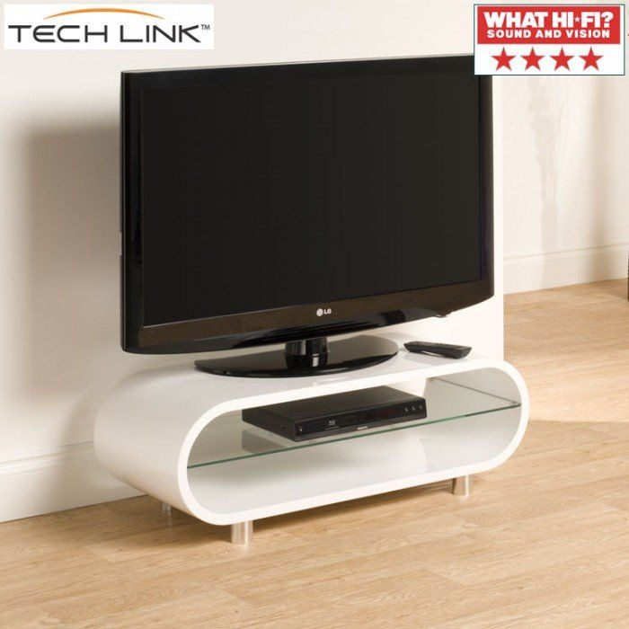 Techlink Ovid Ov95w Gloss White Tv Stand (406011) Within Most Popular Ovid White Tv Stand (Photo 7060 of 7825)