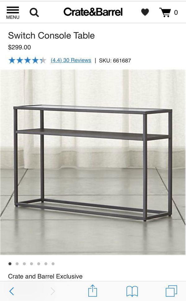 Trendy Switch Console Tables Inside Crate And Barrel Switch Console Table For Sale In San Diego, Ca (View 10 of 25)