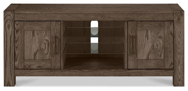 Tyler Dark Oak Tv Stand – Contemporary – Entertainment Centers And Throughout Famous Dark Wood Tv Stands (Photo 7360 of 7825)