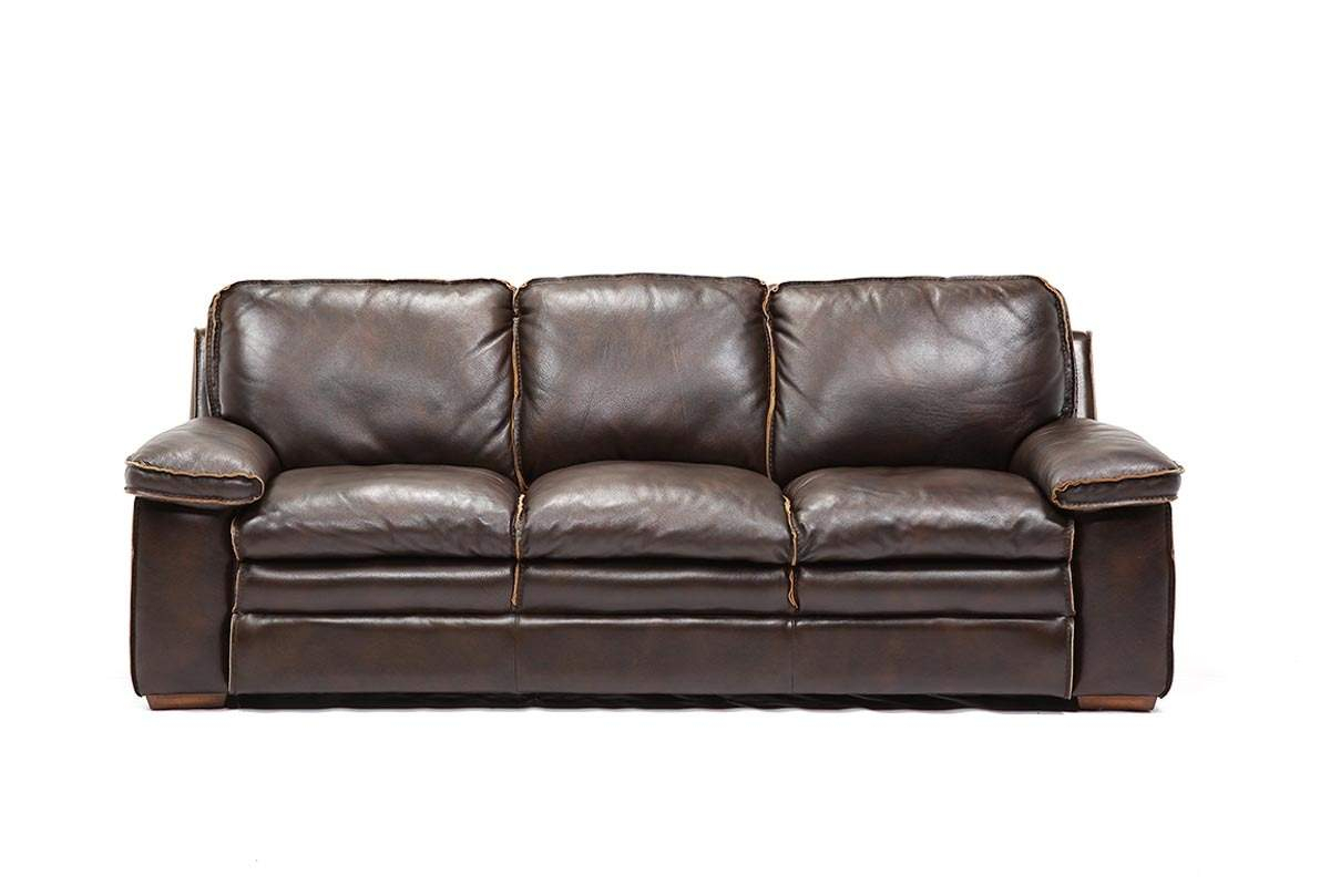 Walter Leather Sofa | Living Spaces Inside Walter Leather Sofa Chairs (Photo 1 of 25)