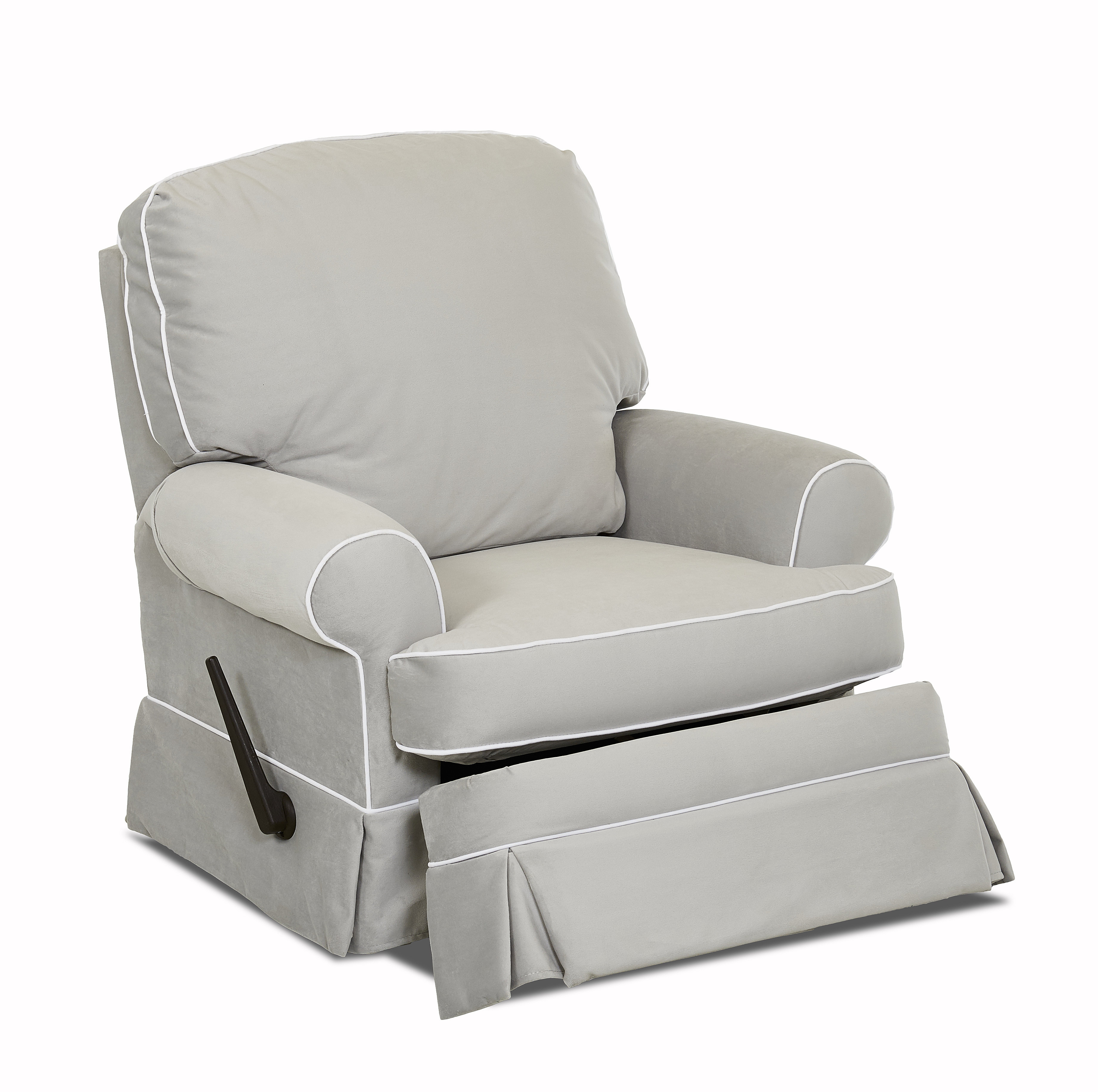 Wayfair Custom Upholstery™ Bingham Swivel Glider Recliner With Regarding Katrina Grey Swivel Glider Chairs (Photo 1 of 25)