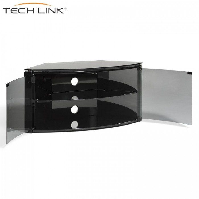 Well Known Techlink Bench Corner Tv Stands For Techlink B6b Bench Piano Gloss Black With Smoked Glass Corner Tv (Photo 7013 of 7825)