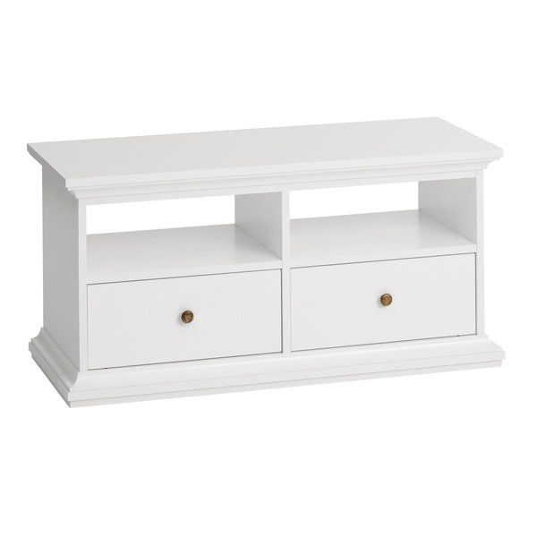 Well Liked Cheap White Tv Stands Intended For Shop Sonoma 41 Inch White Tv Stand – On Sale – Free Shipping Today (Photo 16 of 25)