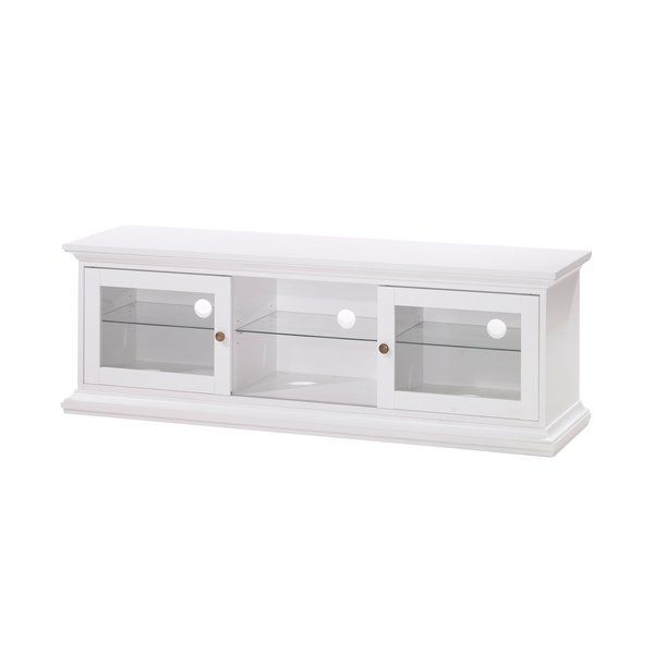 Well Liked Cheap White Tv Stands Throughout Shop Sonoma White Tv Stand – Free Shipping Today – Overstock (View 7 of 25)