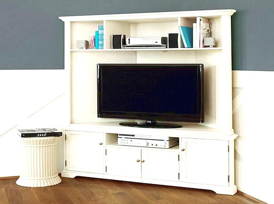 Well Liked White Corner Tv Cabinets Intended For Corner Tv Stand Tall Excellent Stunning White Corner Stands For Flat (Photo 7049 of 7825)