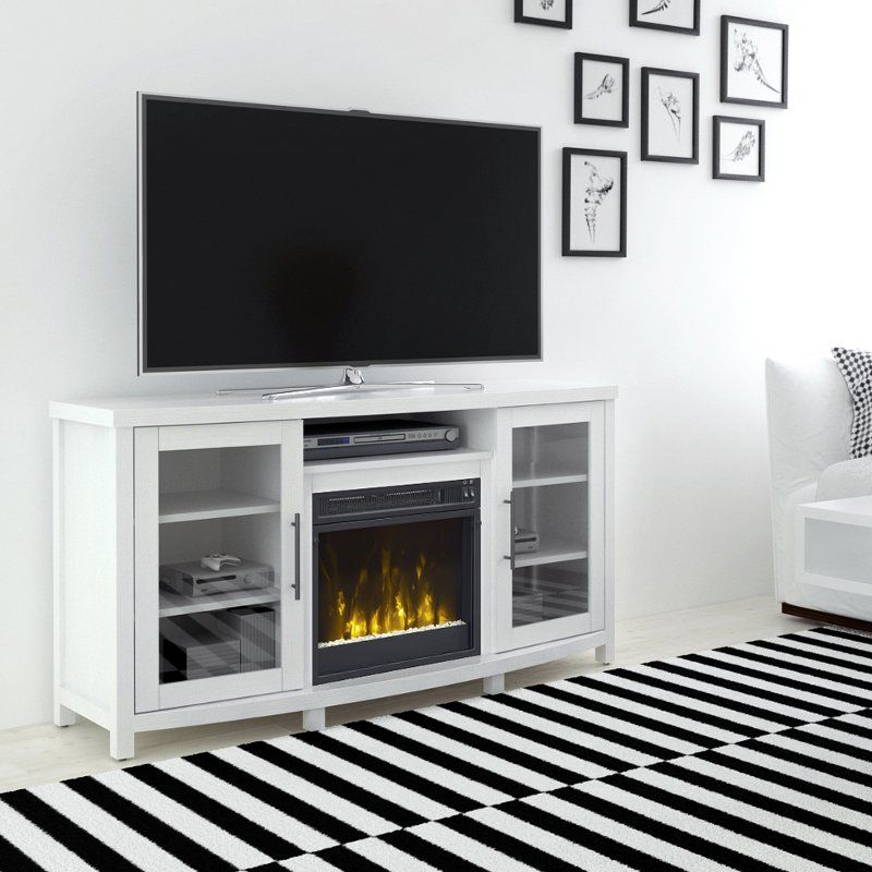 White Tv Stand With Fireplace (54 Inch) – Rossville (Photo 7479 of 7825)