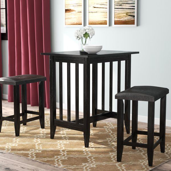 2 Richland 3 Piece Counter Height Pub Table Setandover Mills For Mizpah 3 Piece Counter Height Dining Sets (View 20 of 25)