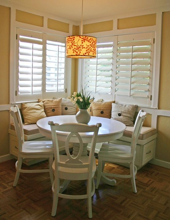 Beauty 4 Ashes: Inspiration Files: 15 Pretty Breakfast Nooks Inside Liles 5 Piece Breakfast Nook Dining Sets (Photo 13 of 25)