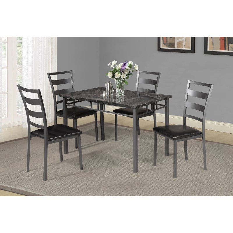 Berke 5 Piece Dining Set Throughout Autberry 5 Piece Dining Sets (View 21 of 25)