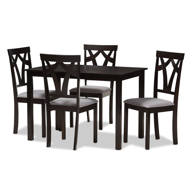 Commodore Singh Modern And Contemporary 5 Piece Breakfast Nook Dining Set Pertaining To 5 Piece Breakfast Nook Dining Sets (Photo 7586 of 7825)