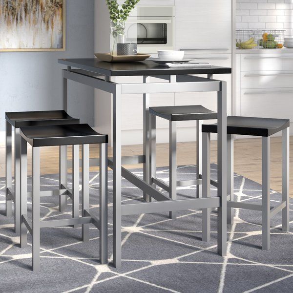 Establish A Contemporary Aesthetic In Your Dining Space With This Intended For Denzel 5 Piece Counter Height Breakfast Nook Dining Sets (Photo 21 of 25)