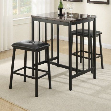 Kernville 3 Piece Counter Height Dining Set For Kernville 3 Piece Counter Height Dining Sets (View 1 of 25)