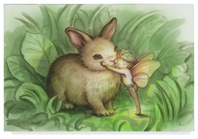 Kirk Reinert 'fairy Prince With Bunny' Canvas Art, 24"x16" With Regard To Reinert 5 Piece Dining Sets (Photo 17 of 25)