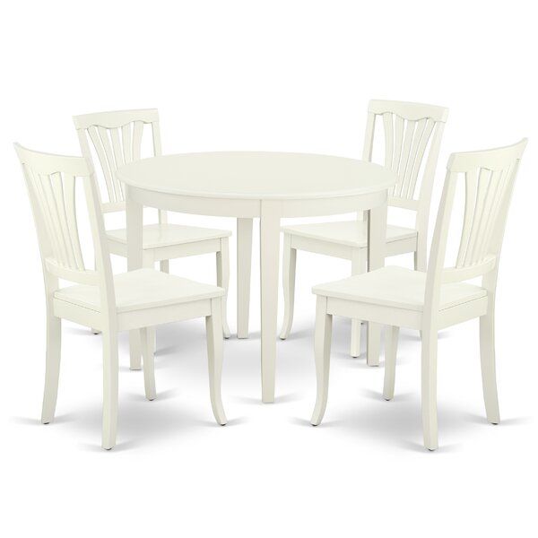 Lach 5 Piece Solid Wood Breakfast Nook Dining Setaugust Grove Throughout Lightle 5 Piece Breakfast Nook Dining Sets (View 17 of 25)