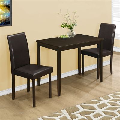 Monarch Specialties 3 Piece Dining Set Within 3 Piece Dining Sets (Photo 7645 of 7825)