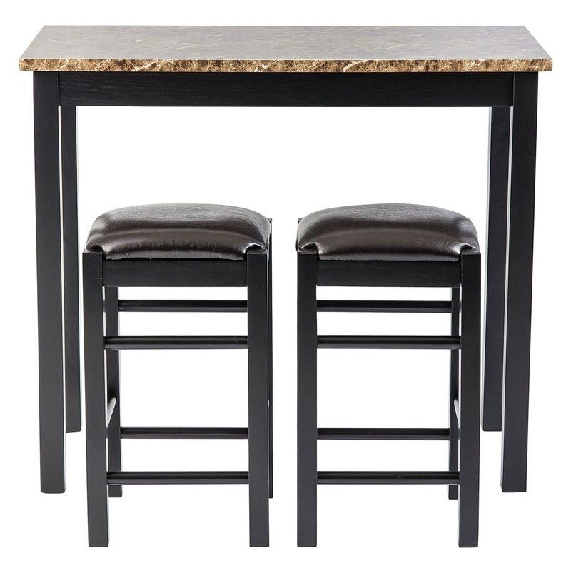 Moorehead 3 Piece Counter Height Dining Set Regarding Moorehead 3 Piece Counter Height Dining Sets (View 1 of 25)
