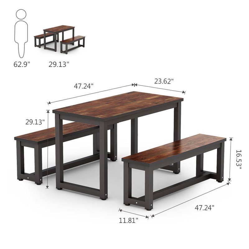 Parikh 3 Piece Dining Set Within Frida 3 Piece Dining Table Sets (View 15 of 25)