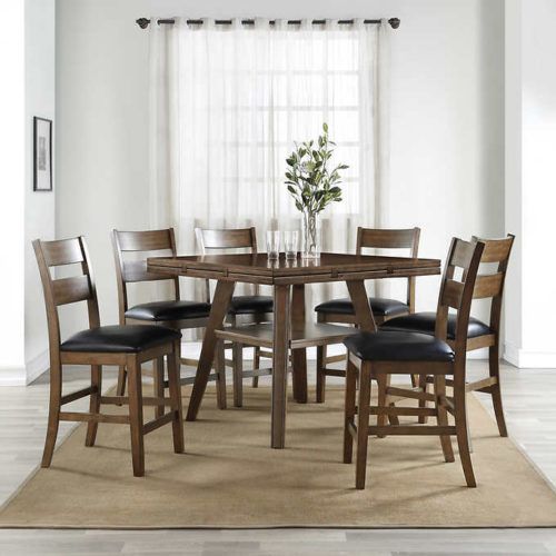 Torence 7 Piece Counter Height Dining Set – Gadget Advance Inside Biggs 5 Piece Counter Height Solid Wood Dining Sets (Set Of 5) (View 24 of 25)