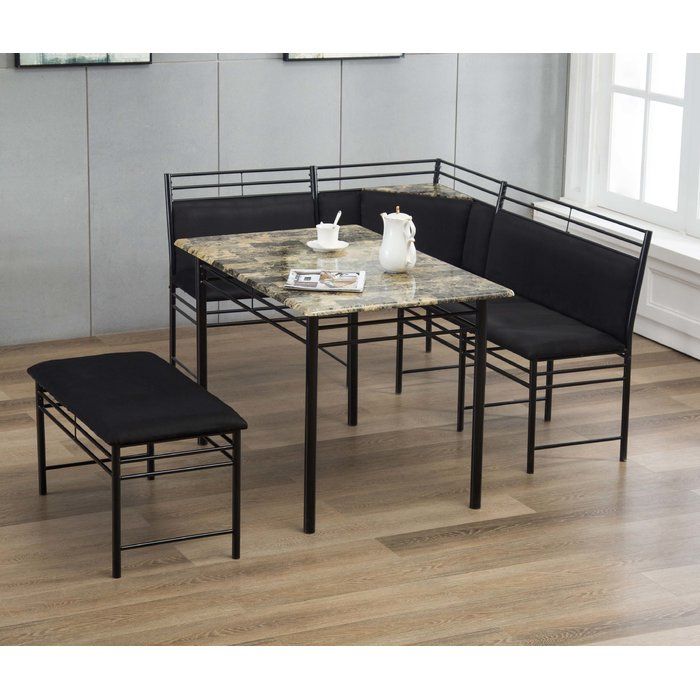 Tyrell 3 Piece Breakfast Nook Dining Set Within 3 Piece Breakfast Dining Sets (Photo 7671 of 7825)