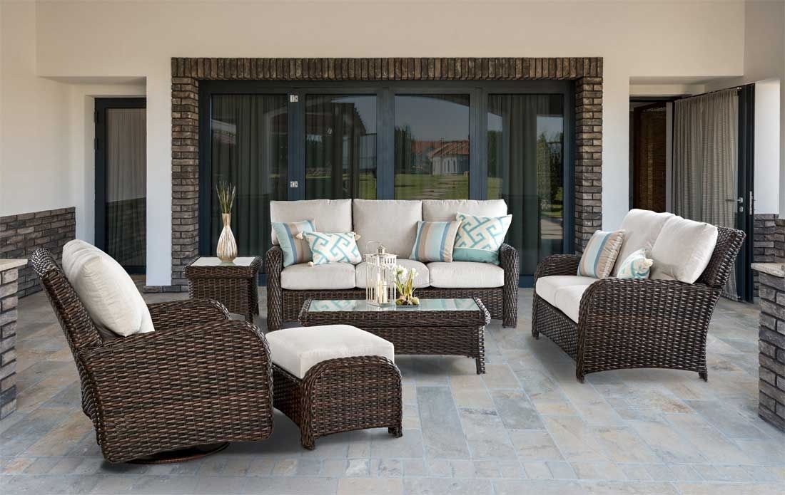 Wicker St Croix All Weather Resin Wicker Furniture Sets, Tobacco Within Saintcroix 3 Piece Dining Sets (View 21 of 25)