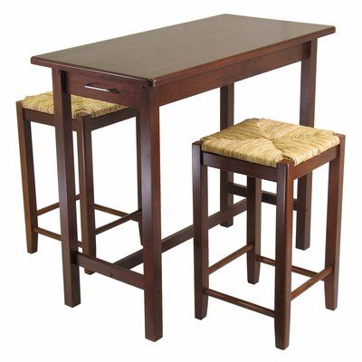 Winsome 3 Piece Counter Height Dining Set Pertaining To Winsome 3 Piece Counter Height Dining Sets (View 1 of 25)