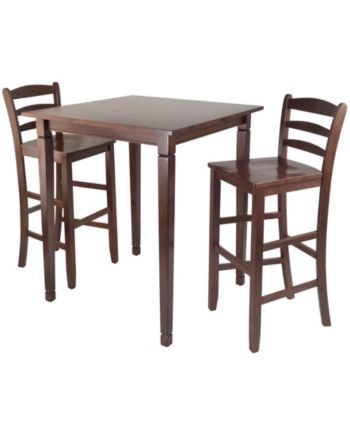 Winsome Wood 3 Piece Kingsgate High/pub Dining Table With Ladder With Winsome 3 Piece Counter Height Dining Sets (Photo 7720 of 7825)