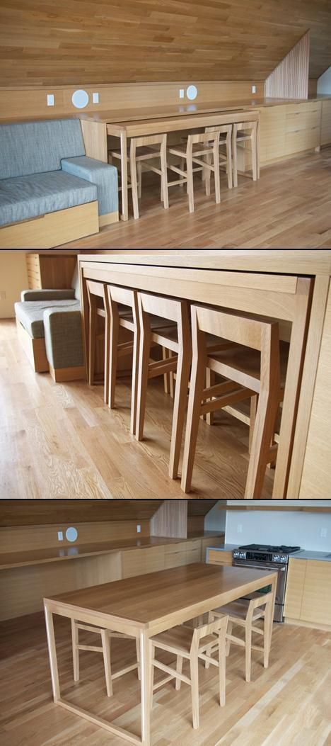 Pull Out Table ~ Island ~ Desk | Tiny House Furniture, Tiny In Osterman 6 Piece Extendable Dining Sets (set Of 6) (View 25 of 25)