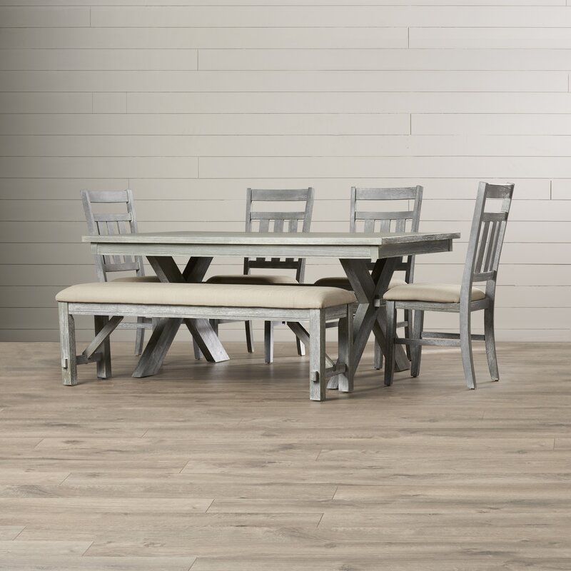 Quentin 6 Piece Dining Set Throughout Osterman 6 Piece Extendable Dining Sets (set Of 6) (Photo 21 of 25)
