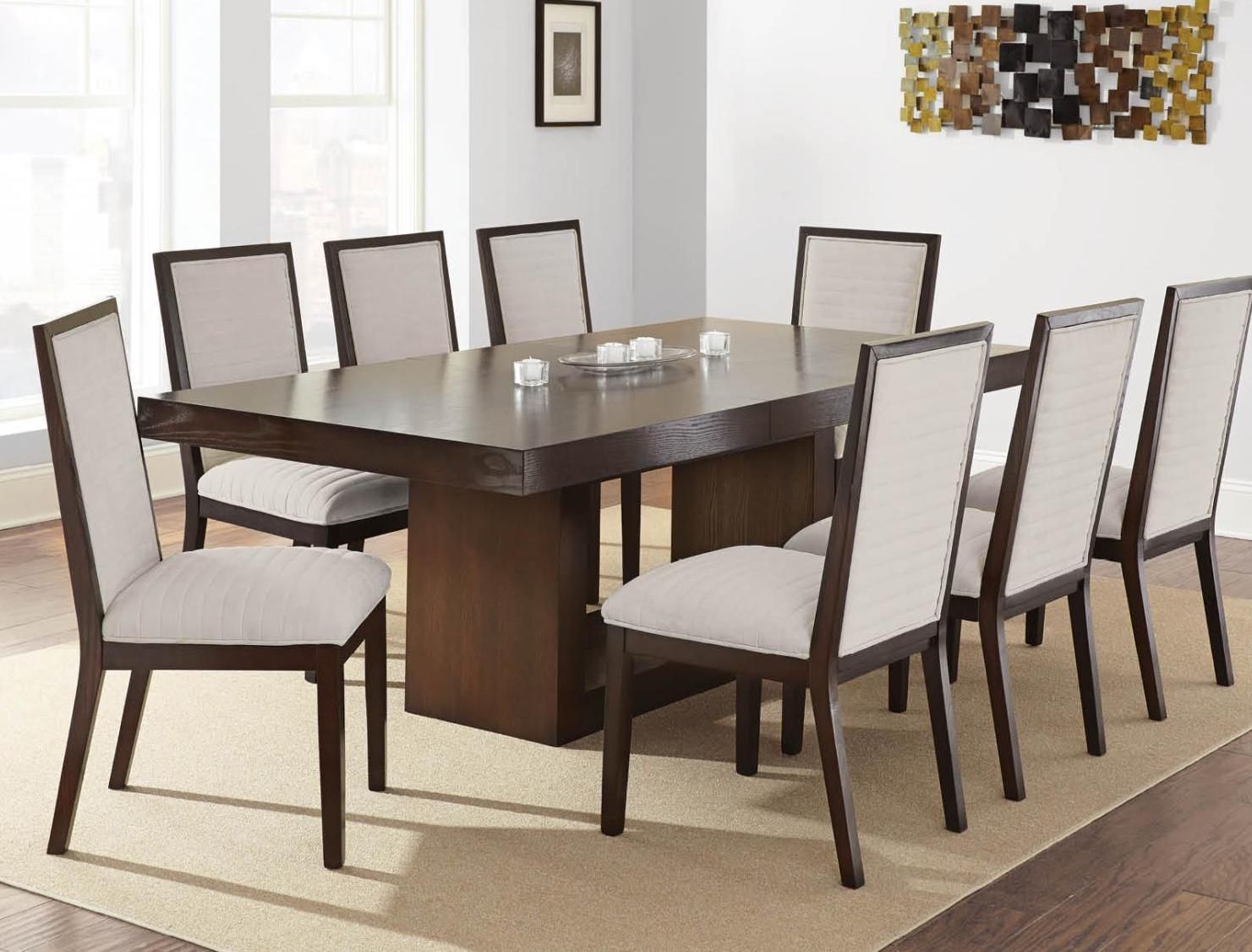 51 Dining Table Set 8 Chairs Chadoni 7 Piece Dining Set Table With For Extendable Dining Tables With 8 Seats (Photo 26 of 26)
