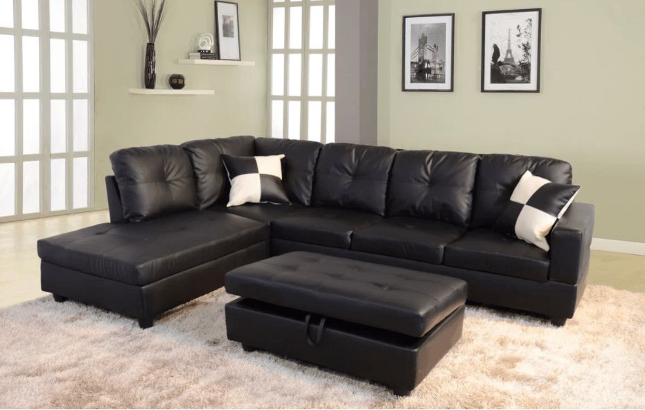 100 Awesome Sectional Sofas Under $1,000 (%%Currentyear Within Wynne Contemporary Sectional Sofas Black (View 6 of 15)
