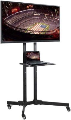 12 Best Rolling Tv Stands For Flat Screen In 2021 Regarding Most Popular Easyfashion Adjustable Rolling Tv Stands For Flat Panel Tvs (View 11 of 15)