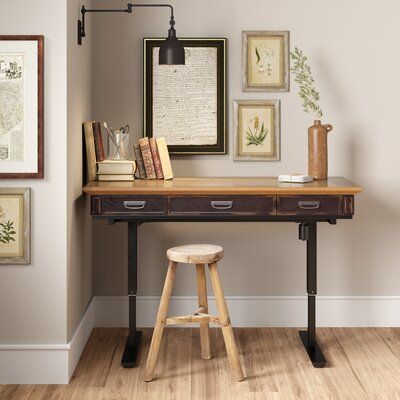 17 Stories Hawkesbury 60'' Standing Desk In 2021 Throughout Latest Industrial Tv Stands With Metal Legs Rustic Brown (View 4 of 15)