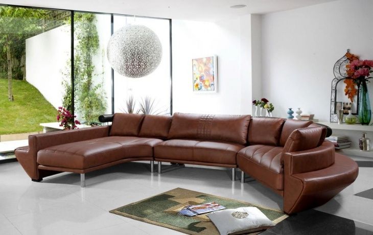 18+ Curved Sectional Sofa Designs, Ideas | Design Trends Pertaining To Florence Mid Century Modern Right Sectional Sofas Cognac Tan (View 10 of 15)
