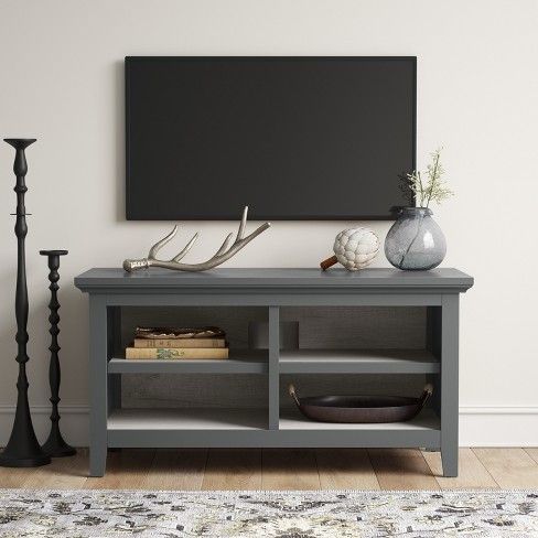 2017 Delphi Grey Tv Stands Intended For 43" Carson Tv Stand – Threshold™ (View 6 of 15)