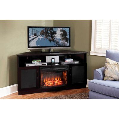 2017 Electric Fireplace Tv Stands With Shelf Pertaining To Furnitech Tv Stand With Electric Fireplace & Reviews (Photo 5 of 15)