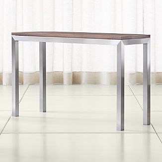 2017 Parsons Walnut Top & Dark Steel Base 48x16 Console Tables Regarding Entryway Tables And Consoles (View 3 of 15)