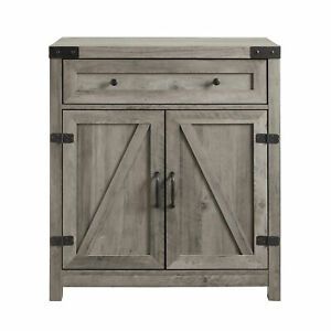 2018 Woven Paths Barn Door Tv Stands In Multiple Finishes With 30" Farmhouse Barn Door Accent Cabinet – Grey Wash (View 12 of 15)