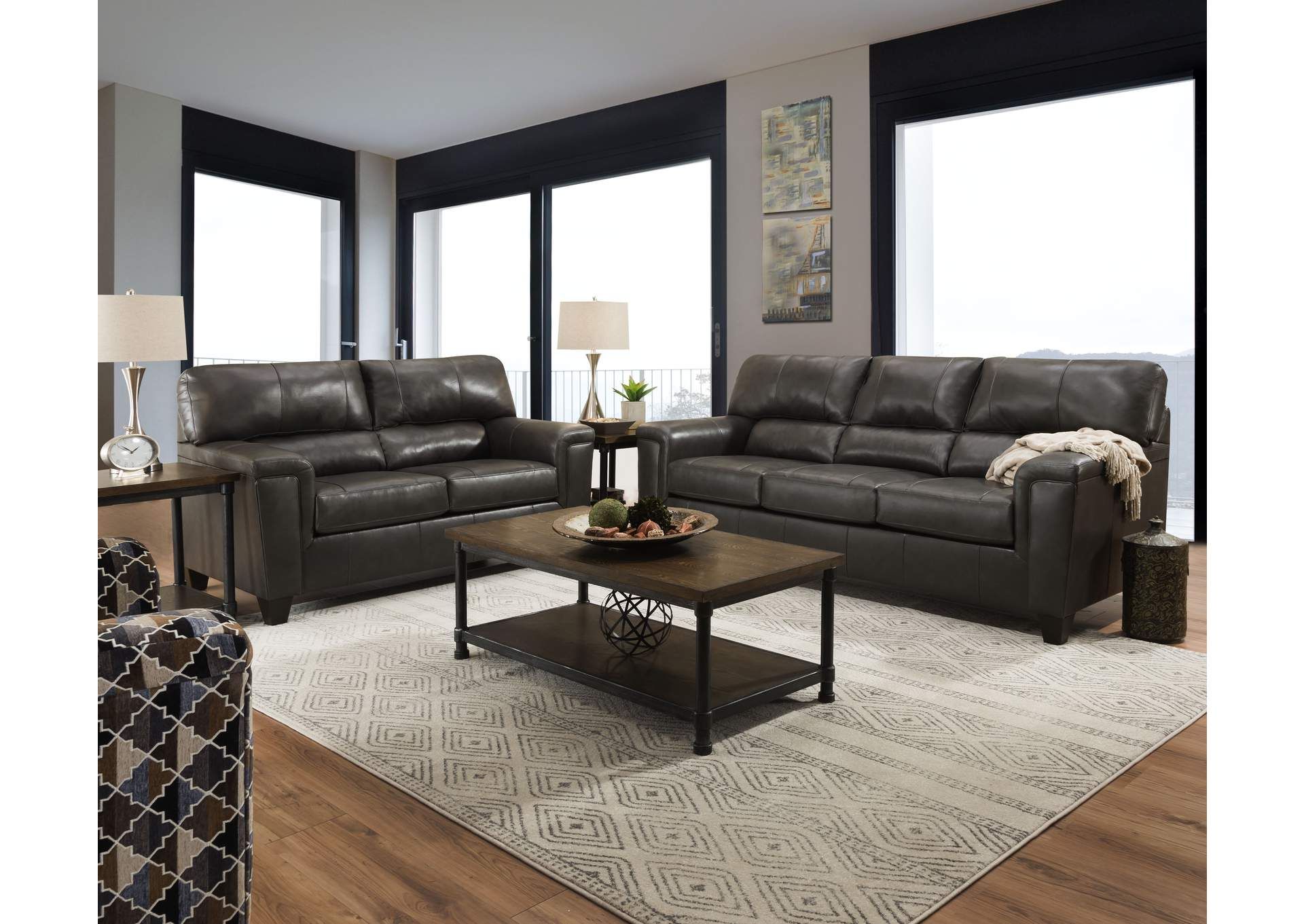 2038 Montego Two Piece Sectional With Raf Bump Chaise In Walker Gray Power Reclining Sofas (View 12 of 15)