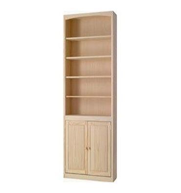 2472d Pine Bookcase 24" X 72" W/ Door Kit (View 2 of 15)
