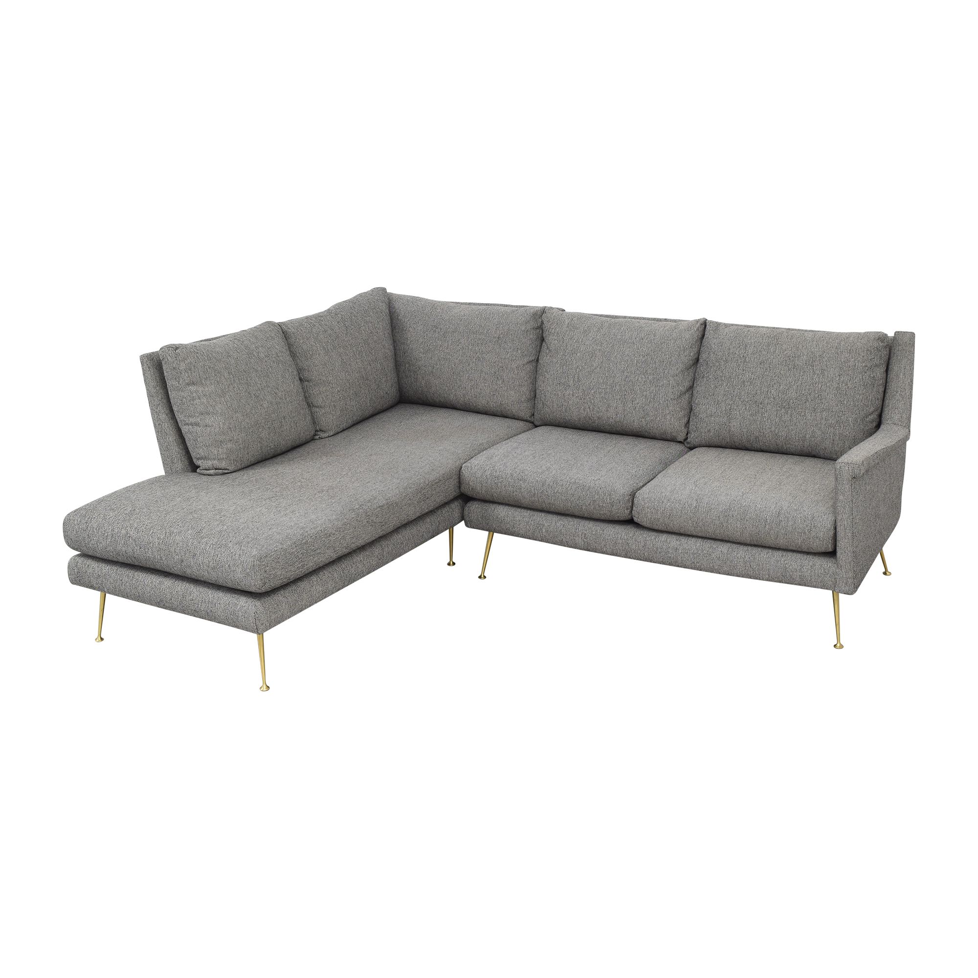 27% Off – West Elm West Elm Carlo Mid Century 2 Piece Pertaining To Elm Grande Ii 2 Piece Sectionals (View 4 of 15)