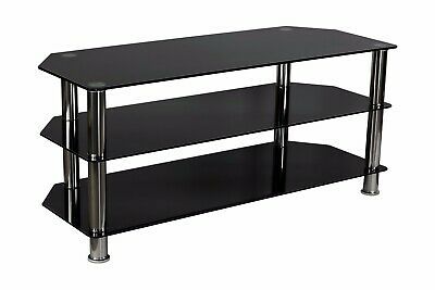 30 65 Inch Tv Stand – Black Tempered Glass  (View 7 of 15)