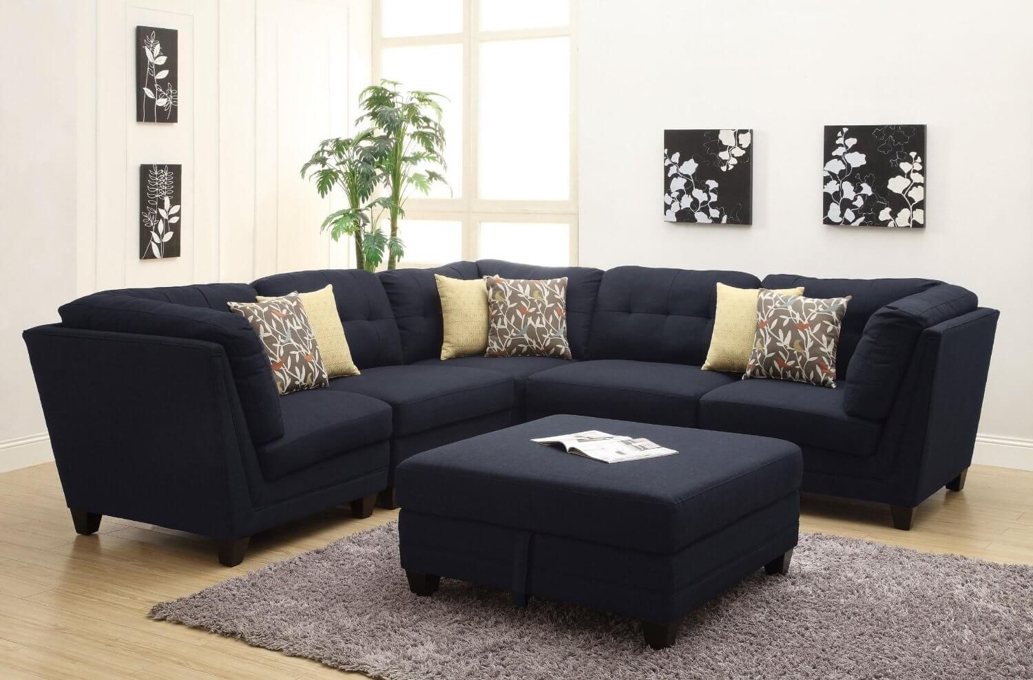 37 Beautiful Sectional Sofas Under $1,000 Within Dream Navy 3 Piece Modular Sofas (View 4 of 15)