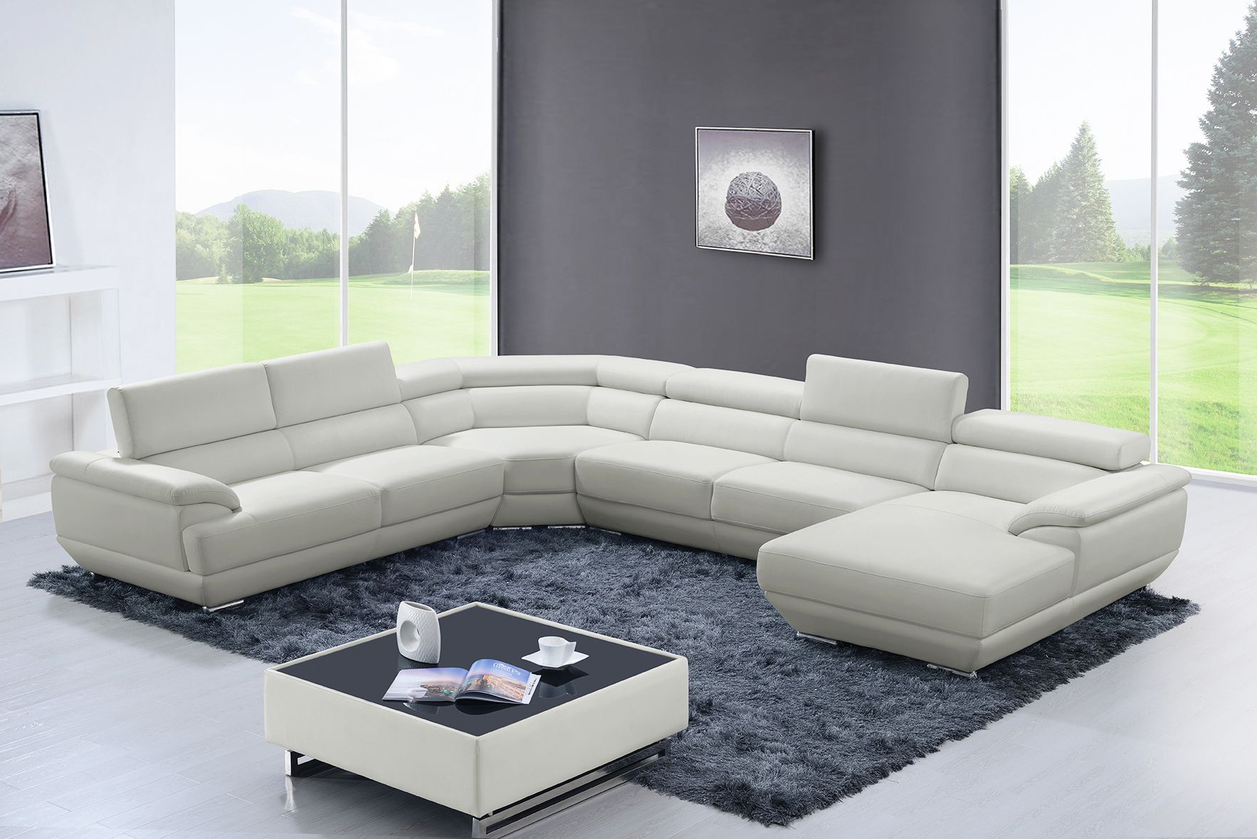 430 Sectional Off White, Sectionals, Living Room Furniture Inside Sectional Sofas In White (View 3 of 15)